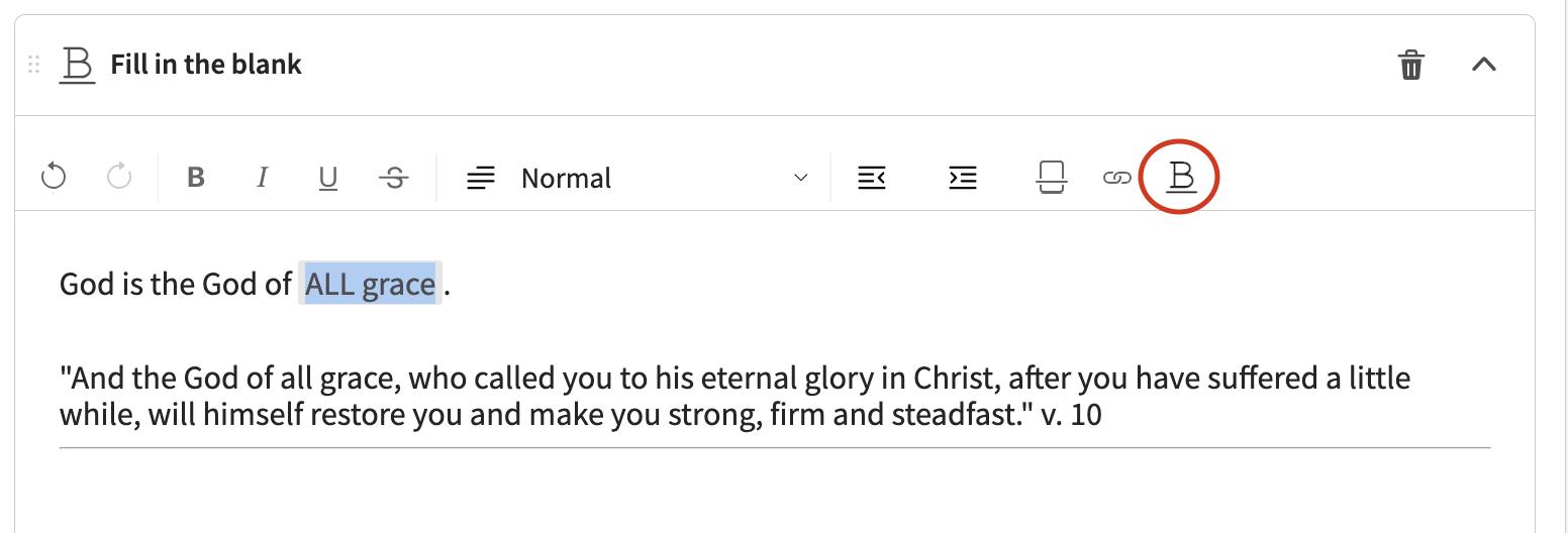 Create Fill In The Blank Notes