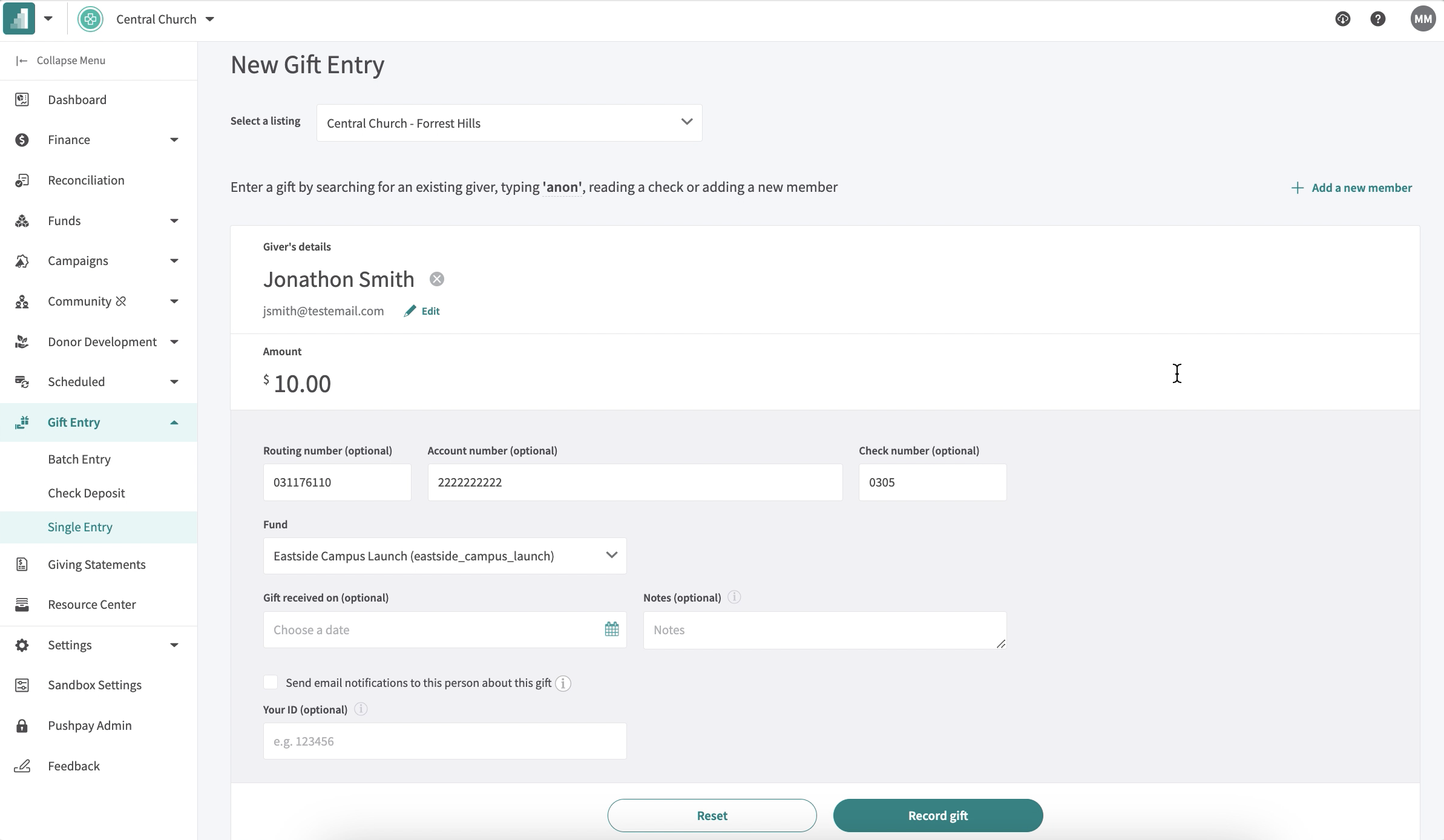 How to Record Checks