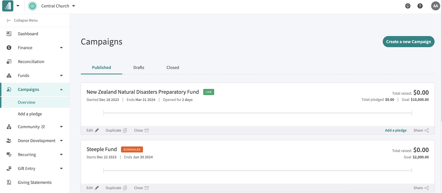 Learning about Campaigns
