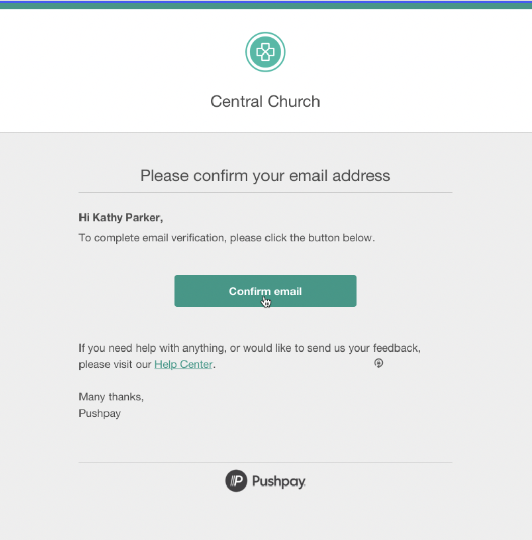 How to Verify Your Pushpay Account Email Address